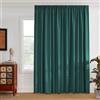 PONY DANCE Tenda Oscurante Termica da Interno con Fettuccia | per Soggiorno, per Camera da Letto, per Salotto Moderne, Blackout, Privacy, OEKO-TEX, 1 Pezzo L 300 x A 245 CM, Verde Scuro