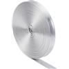 GORGECRAFT Cinturino Piatto In Pelle Metallizzata Argento Strisce di Cuoio | Cordoncino Piatto In Pelle Lucida Da 0.5 pollice Materiali Fai Da Te per Cucire Abiti Imballaggio Cinghie Bracciali Collane