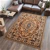TAPISO Atlas Tappeto Salotto Moderno Pelo Corto Design Vintage Tradizionale Motivo Floreale Ornamenti Tonalita Beige Oeko-Tex Soggiorno Sala Camera Ufficio 60 x 100 cm