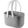 Beufee Cestino per doccia, organizer con maniglia Portaoggetti per doccia portatile Porta giocattoli da bagno Cestino portaoggetti in plastica riutilizzabile con fori di ventilazione per (Grey)