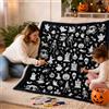 Carroterr Coperta da colorare fai da te di Halloween con pennarelli, coperta da colorare gigante, coperte in tessuto personalizzate di arte creativa, accogliente decorazione per la casa di Halloween, tappetino