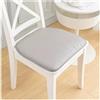 Generic Cuscino in Ecopelle per Sedia per Cucina Sala da Pranzo 1/2/ 4 Confezioni Cuscino per Sedia Cuscino Antiscivolo Cuscino per Sedile a Ferro di Cavallo 40 * 43 cm,Grigio,1pcs