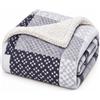 Corredocasa Plaid in Pile Extra Morbido e Soffice con Elegante Trama Scozzese - Leggero e Confortevole - Coperta Perfetta per Divano, Letto (Fantasia 5 Lana, Singolo 130x160)