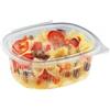 Termoplast Vaschette ovali in PET - cc 1000 - Scatola da 50 vaschette trasparenti usa e getta con coperchio unito - Contenitori monouso di plastica con chiusura incernierata ed ermetica - Ideali per conservare in frigorifero frutta, pasta ed insalata ed …