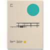 Guying Art Mostra Bauhaus Farnsworth House Poster Minimal Art Canvas Print Architettura astratta Pittura Immagine a parete per camera 50x70cm Senza cornice