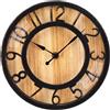 ACCSHINE Orologio da parete per bambini, silenzioso, vintage, 20 cm, con numeri romani, al quarzo, a batteria, facile da leggere, per camere, casa, cucina, camera da letto, ufficio, scuola