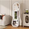 Henunem Specchio Pieno Lunghezza 160 x 50 cm con Supporto Specchio Arco Bianco da Appendere o appoggiarsi contro la parete per Camera da letto, Ingresso, Camera da letto, Soggiorno