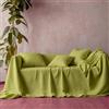L'Emporio Casa Telo Copridivano Copriletto Tela Grossa Robusta Cotone in Panama 160X260-260x280-360x280 Misure Maxi Lenzuolo Copritutto Cotone Granfoulard Made Italy (Verdino, 160x280)