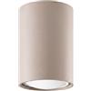 Sollux LightingPlafoniera, faretto da soffitto, acciaio - 1 luce, 10 cm - Lampada a LED, lampadina - Lagos taupe