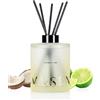 M&SENSE Set diffusore a bastoncini, lime al cocco, olio essenziale naturale | Atossico biologico, fragranza di lunga durata, ideale per soggiorno, bagno, regali per le donne