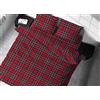 BIANCHERIAWEB Copritrapunta Sacco per Trapunta 100% Cotone Disegno Scozzese Kilt Singolo Rosso