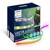 CALEX Striscia LED Vista 2 m, 12W, Tagliabile, RGBIC, Bianco Caldo | Telecomando incluso - Scegli più colori insieme o regola la luce bianca da calda a fredda per ogni atmosfera