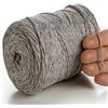 MeriWoolArt® Corda di Cotone Macramè per Creazione di Gioielli, Artigianato, Braccialetti di Corda Colori - 225m Corda Macramè 2 mm Lurex - Filato Macramè Colorato - Cavo Metallico