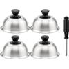 Chixenn 4 Pezzi Campana per Hamburger, Cappa Cloche Sciogli Formaggio, Coperchio di Cottura, Lavabile in Lavastoviglie, per Barbecue, Cucina, Bistecca, Teppanyaki e Griglia