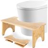 Rlssaki Sgabello WC Pieghevole Legno, Sgabello WC Adulti, Sgabello Pieghevole Bagno per WC, per Adulti e Bambini, Ergonomico per Promuovere la Digestione, Sgabello Salvaspazio per WC e Bagno