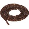 CABODYALS Nastro di Paillettes Color Cocco Marrone da 5.47 Metro e 0.24cm con Glitter in Vetro Strass Cordino in PVC Passamaneria Rotonda per Realizzare Abiti Costumi Decorazioni Abbigliamento Scarpe