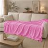 HOMEYA Coperta Plaid Divano Morbida Pile Flanella 160x220cm Fucsia | Plaid coperta calda invernale super morbida: coperta invernale per divano, letto. Coperte tutte stagioni, ottima idea regalo.