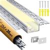 LASLUX 26 x Profilo Alluminio per Strisce LED 2M, Profilo Cartongesso per Barra Led, Installazione Superficiale per Illuminazione Indiretta del Soffitto, Compatibile con Diffusore Led e Canaline led