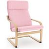 VINYLLA Fodera di ricambio per poltrona Ikea Poang (cuscino design 1, poliestere, rosa)