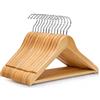 MECSAL CASALINGHI Grucce Appendiabiti in Legno Premium con Gancio Girevole 360° per Camicie, Giacche, Cappotti e Pantaloni (12, Cherry)