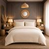 B O S A L O N I Completo Copripiumino Matrimoniale 220x230 cm BOSALONI HOME Essential Collection - Lenzuolo Sotto con Angoli 160x200+35 e 2 Federe 50x80 - Set Letto Elegante in Microfibra Morbida (Avorio)