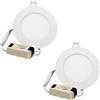 JANDEI - Downlight LED Pannello Extrapiatto Tondo Incasso Illuminazione 6W Perfetto per Bagno Cucina Soggiorno Corridoio Soffitto Risparmio Energetico (2, Bianco Neutro 4200K)