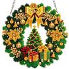 MOTGOM 5D Diamond Painting Pendente Kit Ghirlanda albero di Natale, 5D Pittura Diamante Kit Acchiappaluce, Diamond Painting Artigianale Per La Decorazione Della Parete Di Casa 20×20cm