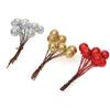 Zerodeko 10pezzi Palline di Natale Rosse Lucide Bacche Artificiali Frutta Decorativa Finta per Matrimonio Casa Negozio Vetrina Espositore