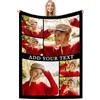 LMQJDZ Coperta Personalizzata- Cintura Con foto testo, festa del padre, festa della madre, famiglia, regali di San Valentino, (6 foto)