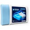 Menomale CV38 Cuscino Cervicale Memory Foam Doppia Onda Reversibile | Postural 38D ad Elevato Sostegno | Cuscino Letto con Lato Saponetta Reversibile | Fodera Fresco Cotone | Made in Italy