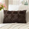 Artscope 1 Pezzi Stella del Mare e Conchiglie Federe in Lana Corta Velluto Copricuscini Morbido Decorativo Fodere per Cuscino Vacanza Stile per Divano Camera da Letto Marrone Scuro 40x60 cm
