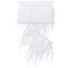 GORGECRAFT 2m*140mm Frange di Piume di Struzzo Bianche Frange Artigianali | Nastro Decorativo con Frange In Piume di Struzzo Naturali per La Creazione di Gioielli per Matrimoni Costumi di Halloween