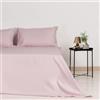 Zenoni & Colombi Lenzuola Piazza e mezza 100% Percalle di Cotone TC 210 - Set Completo letto compreso di lenzuolo sopra, sotto e federa, Made in Italy (Piazza e mezzo, Rosa Perla)