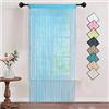 HSYLYM maglieria stringa tenda pannelli dense poliestere Fringe tenda zanzariera divisorio per porta finestra Décor,90x245cm,blu