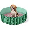 AQPET AqpetFriends Piscina in plastica per Cane Animali Domestici Pieghevole da Giardino Fantasia Fruit, 120x30 cm