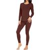 wirarpa Set di Intimo Termico in Cotone per Donne Pigiama Maglia | Lunga Giacca con Top e Pantaloni, Abbigliamento Termico per l'Autunno