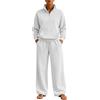 HEONSATI Tuta Donna Invernale Due Pezzi Felpa Mezza Zip E Pantaloni Fitness Casual | Completo Da Casa Oversize Curvy Tracksuit In Pile Tinta Unita Loungewear Set Felpata Da Ginnastica Sportivo Elastico Comodo