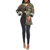 ZiXing Donna Militare Camuffamento Camo Cappotti Giacca Casual