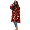Harry Potter Coperta con Cappuccio Amuleto Adulto Unisex (L) (Rosso)