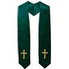 IvyRobes Stola da Coro Del Clero con Croce Ricamata 152 cm Costume da Sacerdote Della Chiesa Unisex 5 Colori