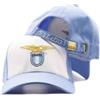 Generico Sfiziosa Cappello Lazio con Visiera Colore Bianco-Celeste con Logo Aquila Berretto da Baseball