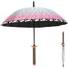 Roffatide Anime Demon Slayer Umbrella per Cosplay Antivento 190t 16 Ossi Umbrella Protezione da pioggia uomini donne