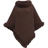 NLAND Poncho Donna Invernale Caldo Elegante Mantella in Maglia | Scialle in Pelliccia Sintetica Spessa e Morbida,Leggero,Traspirante e Caldo,per Autunno e Inverno,Taglio Oversize