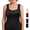 FJZFXKZL Canotta Contenitiva Donna Con Reggiseno Integrato Canottiera Comfort Top | Canotta con reggiseno incorporato Shapewear Donna Scollo a U Senza cuciture Cami Shaper Braless Top Anziani