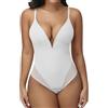 Joyshaper Body modellante da donna, con perizoma modellante, con ferretto, senza maniche, scollo a V