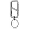 KeyUnity Titanio moschettone portachiavi, EDC portachiavi doppio cancello design