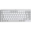 Logitech MX Mini Mechanical per Mac, senza tasti (80-87%), Bluetooth, interruttori meccanici, layout svizzero, LED, grigio, bianco