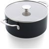 KitchenAid Pentola in alluminio KitchenAid con coperchio in vetro, diametro 24 cm, capacità 4,91 litri, rivestimento antiaderente in Vetroceramica
