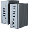 Qhou Stazione dock USB-C Qhou, stazione dock USB C 16 in 1, tripla porta HDMI, 100W