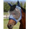 Harrison Howard CareMaster - Maschera antimosche per cavalli, protezione UV, maglia fine con lana extra morbida al tatto, blu ceruleo, M